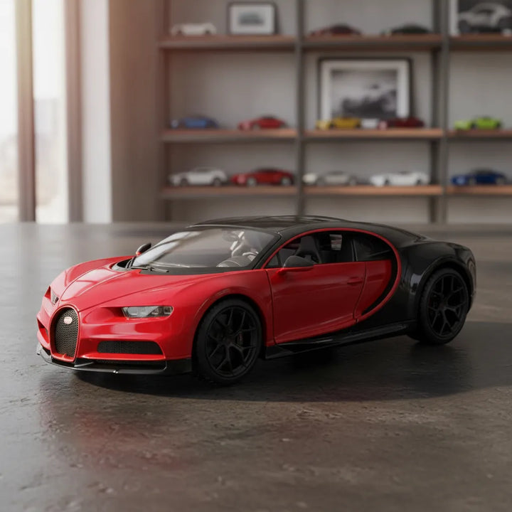 Carro Coleccionable A Escala 1:32 Bugatti Chiron Sport Rojo