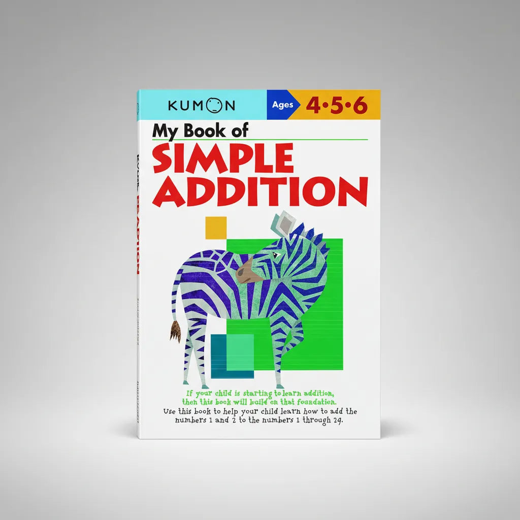 Libro Didáctico kumon  My book of simple addition Para Niños