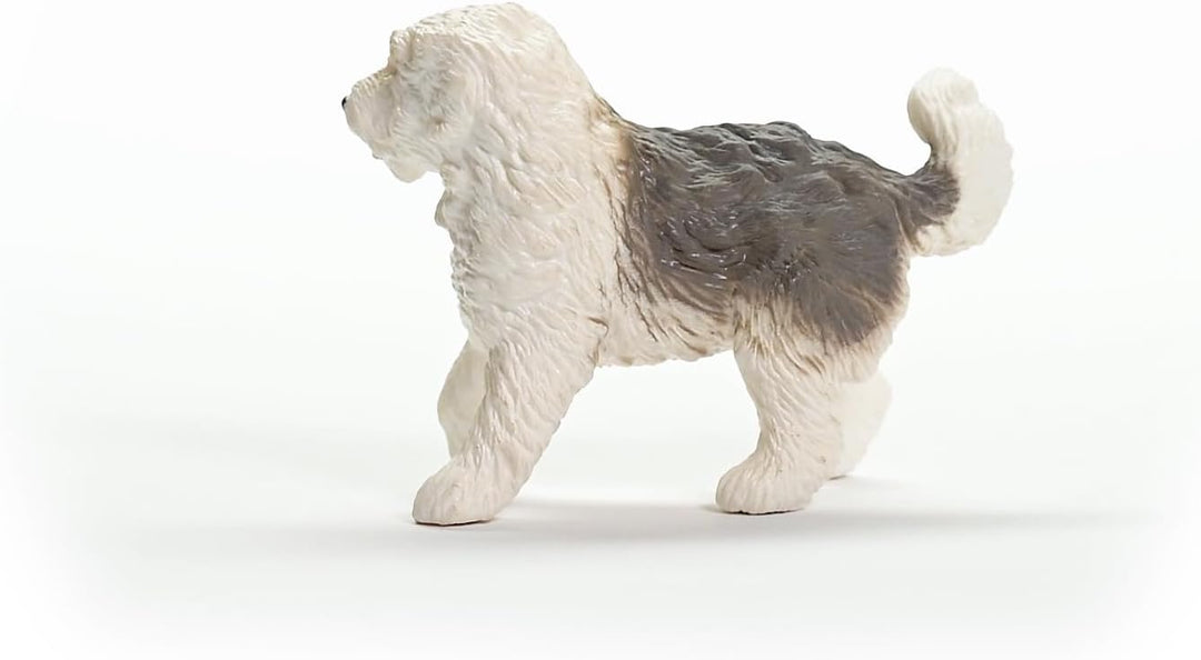 Figura Perro Pastor Inglés Pintada A Mano