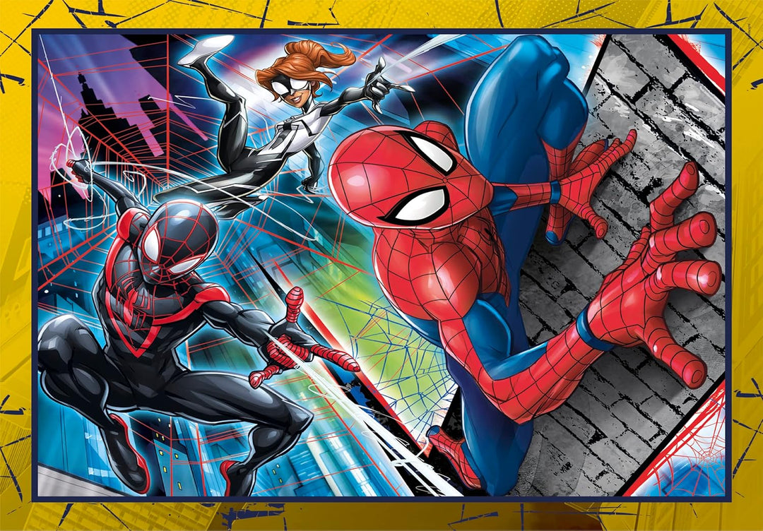 Rompecabezas 4 En 1 Spider-man Para Niños
