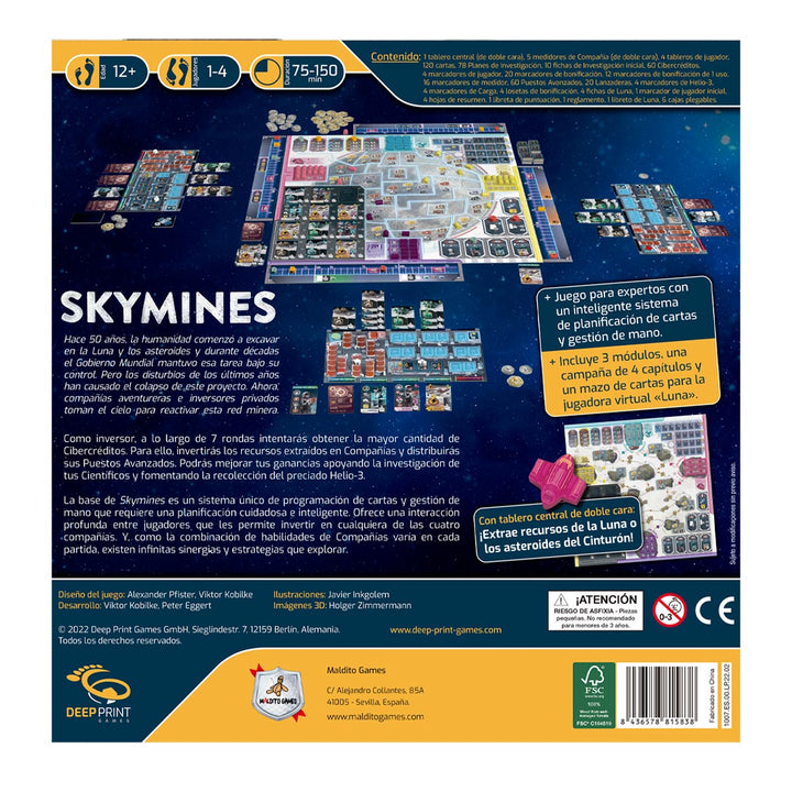 Juego De Mesa Skymines Estrategia Espacial Niños