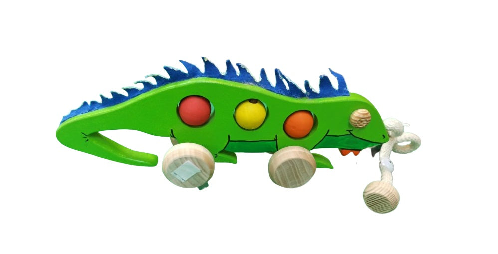 Juguete Didáctico Iguana En Madera Para Niños