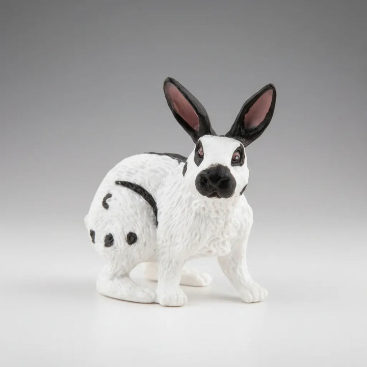 Figura Conejo Blanco Pintada A Mano Papo