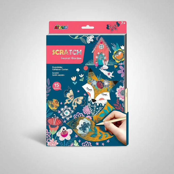 Set De Arte Y Manualidades Libro Para Raspar Jardin Secreto