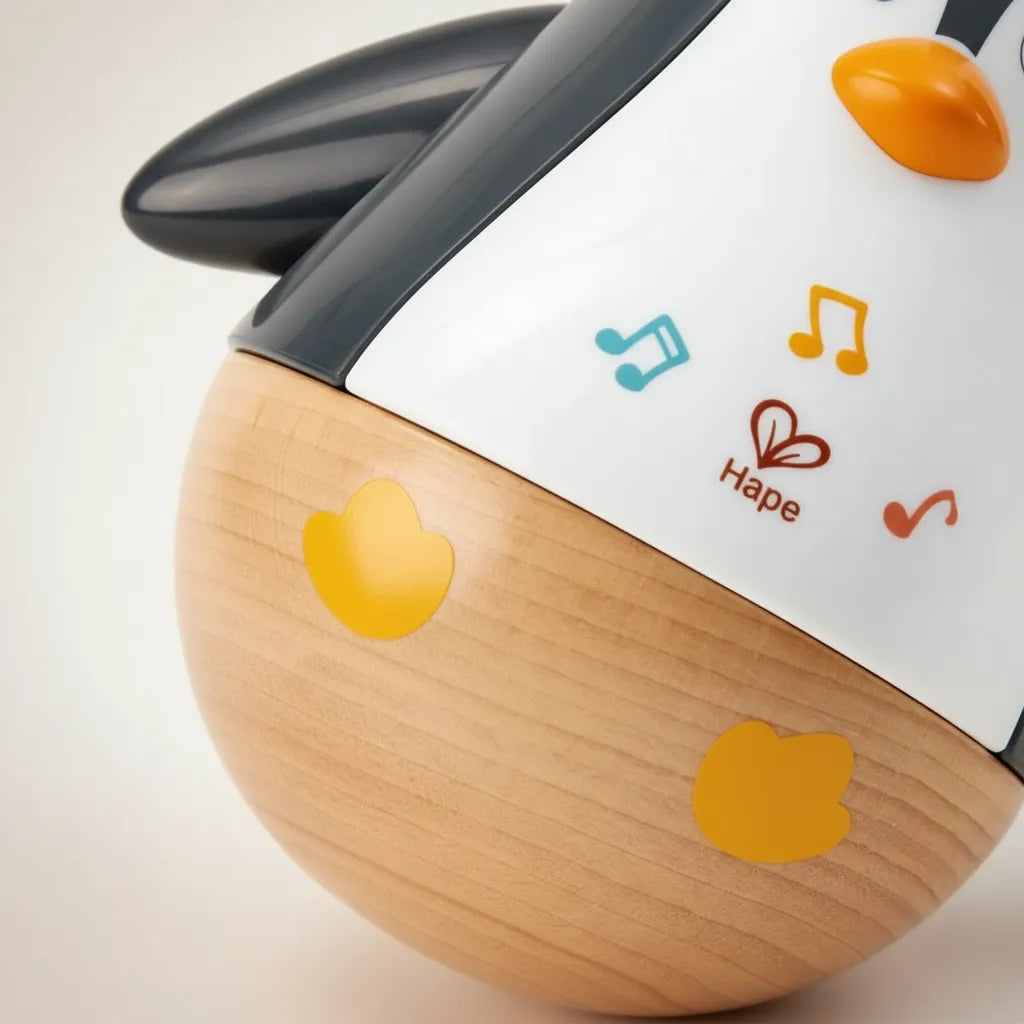 Juego Pingüino Sonajeros Musical Hape 3 Piezas Para Niños