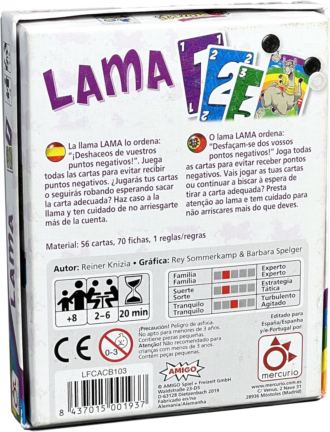 Juego De Mesa Estratégico Lama Para Niños Familia