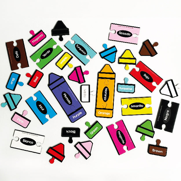 Rompecabezas Crayones Colores Para Niños