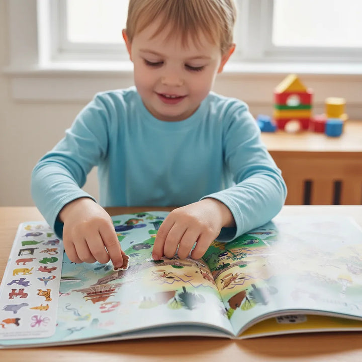 Libro Didáctico Atlas Mundial Con Stickers Usborne Para Niños