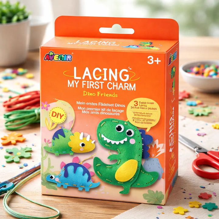 Set De Arte Y Manualidades Dinosaurios Tejidos Lv1