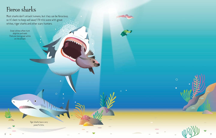 Libro Didáctico Primer Libro Pegatinas Tiburones Para Niños