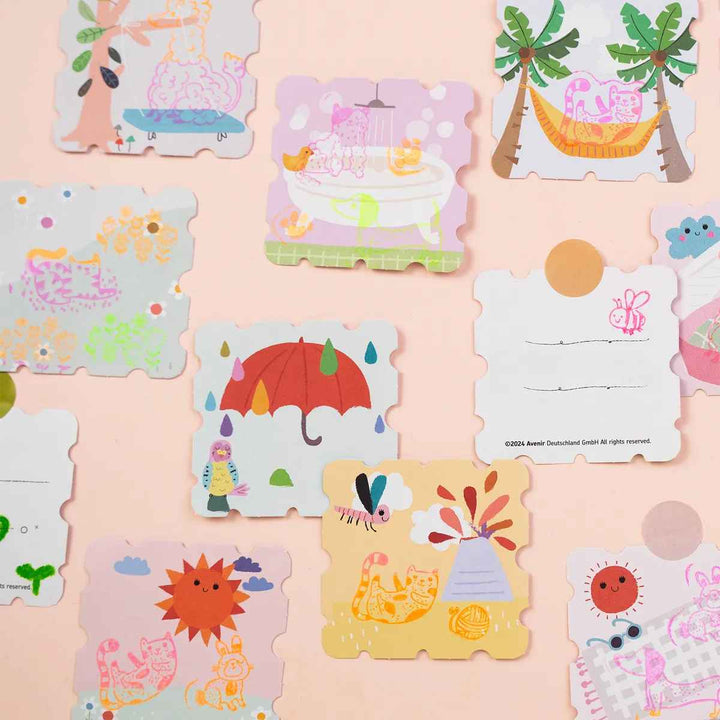 Juego De Arte Animales Sellos Reutilizable Niñas