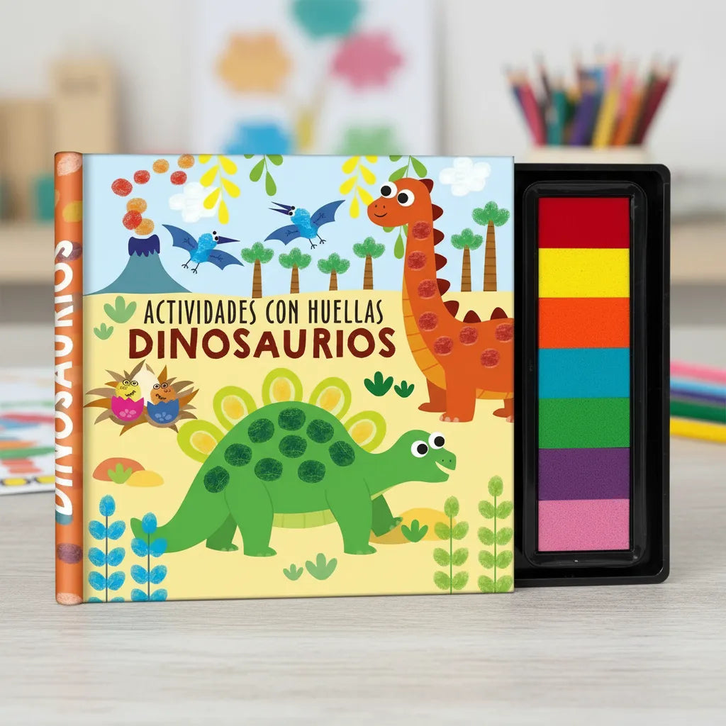 Libro Actividades Con Huellitas Dinosaurios