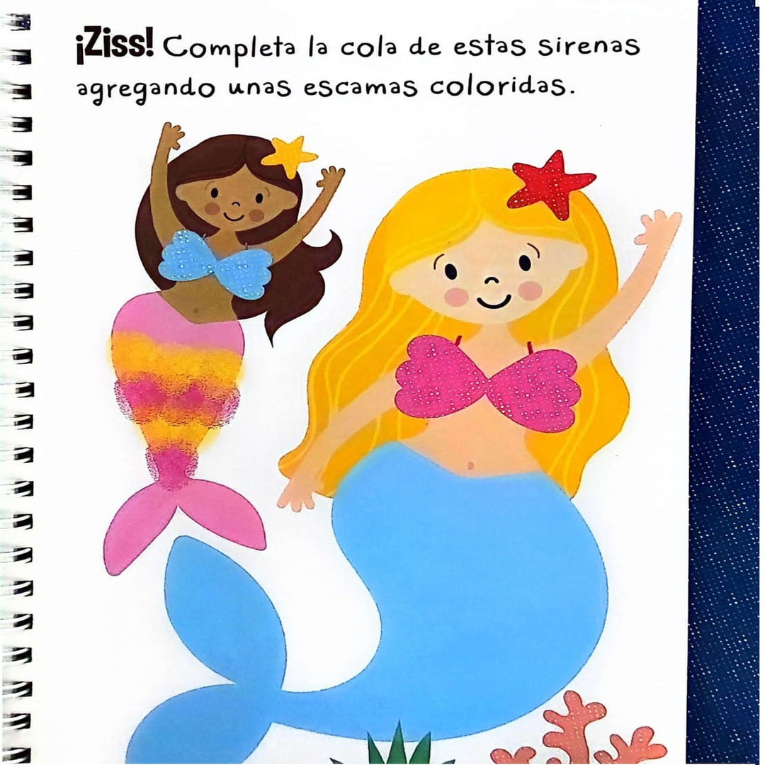 Libro Infantil Bajo El Mar Pinta Con Huellas Niños