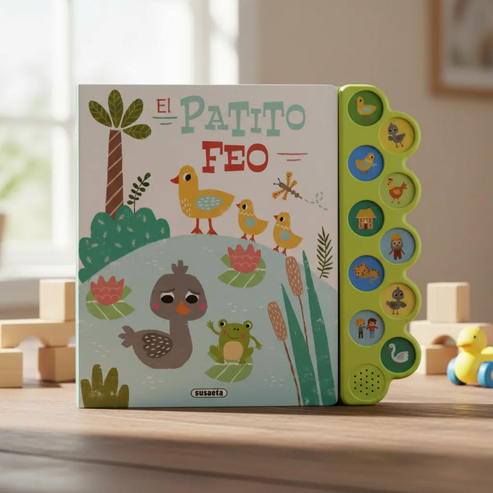 Libro Didáctico Cuento El Patito Feo Con Sonido Niños