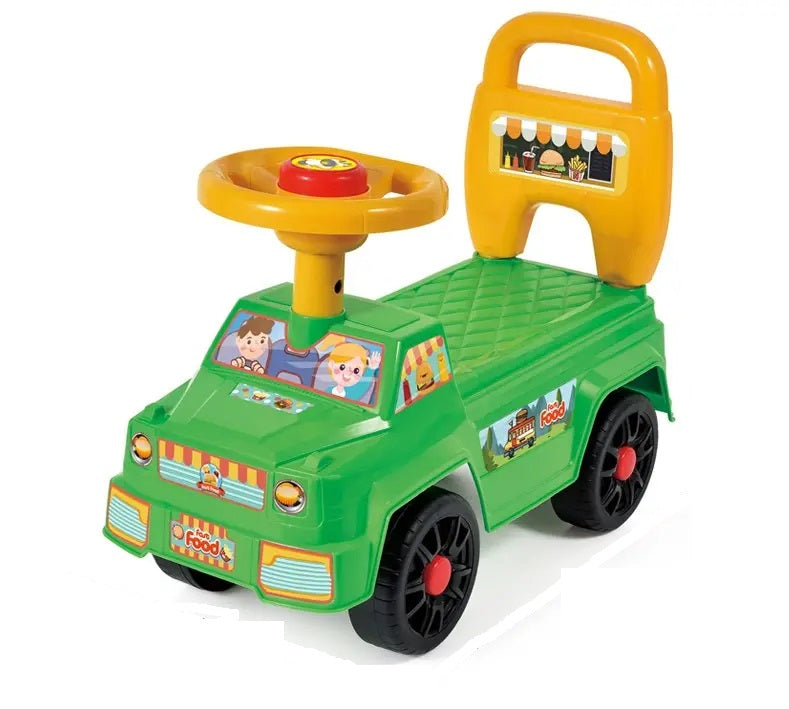 Carros Montable Con Timón Verde Para Niños