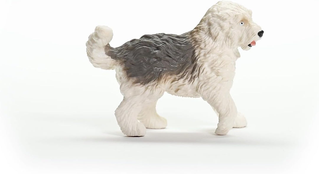 Figura Perro Pastor Inglés Pintada A Mano