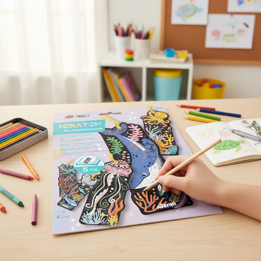 Juego Marcadores Animales Marinos Para Niños