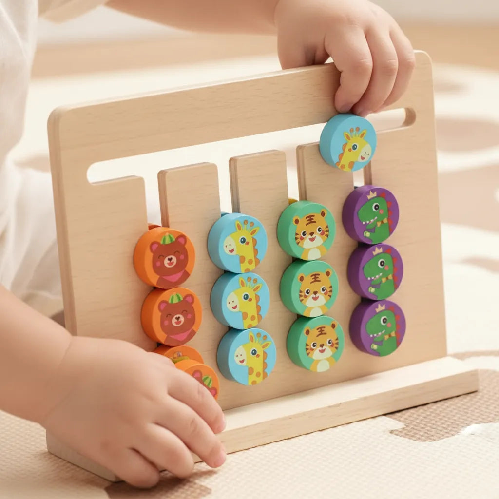 Juego Didáctico Laberinto En Madera Animales Para Niños
