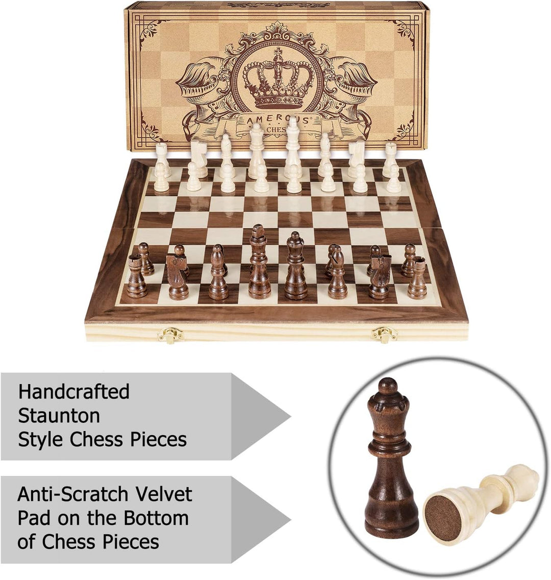 Juego De Ajedrez Magnético De Madera