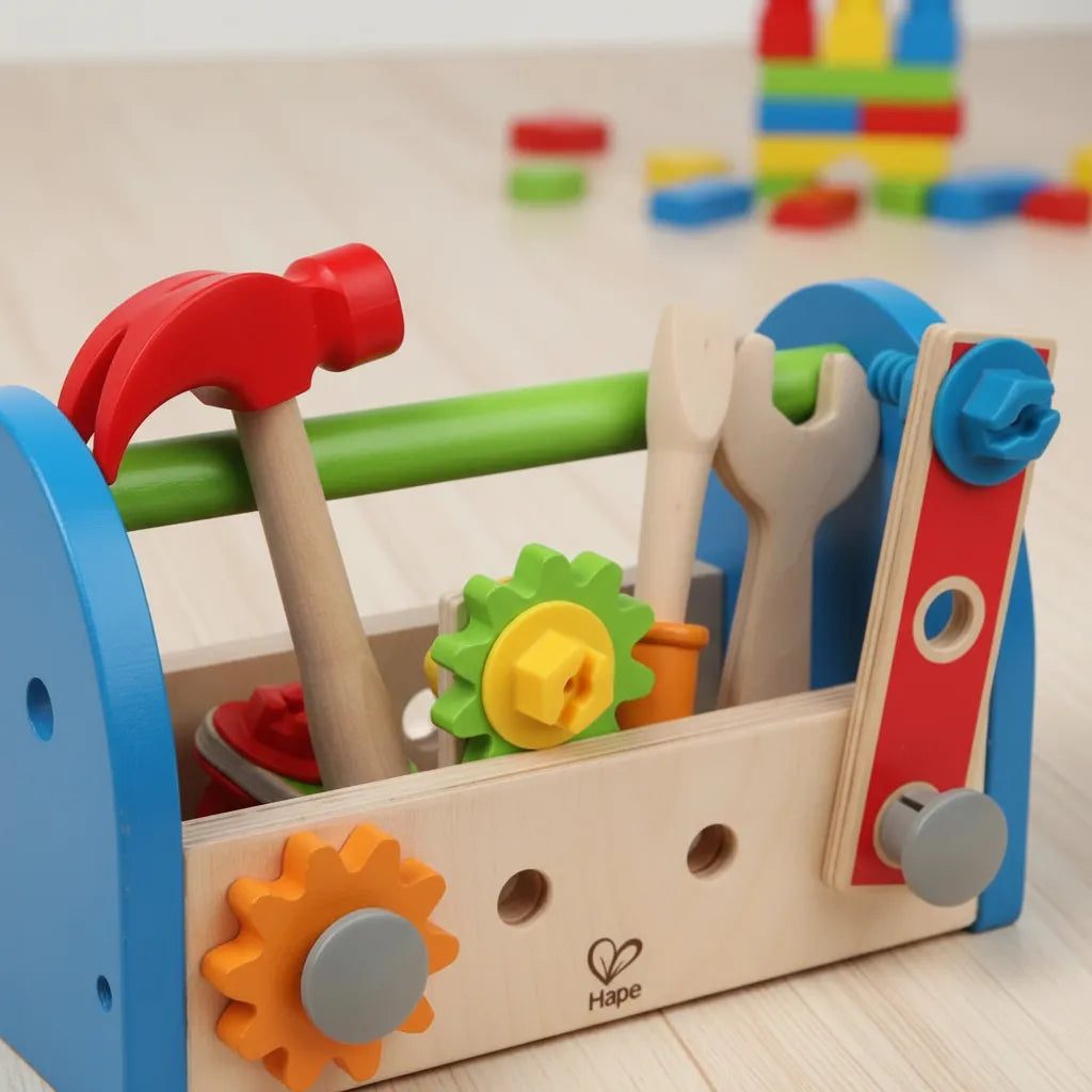 Caja De Herramientas Madera para Niños