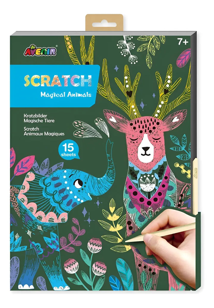 Set De Arte Y Manualidades Libro Para Raspar Animales Magicos