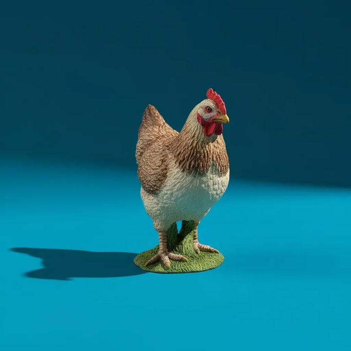 Figura Coleccionable Gallina Roja Pitado A Mano Papo Niños