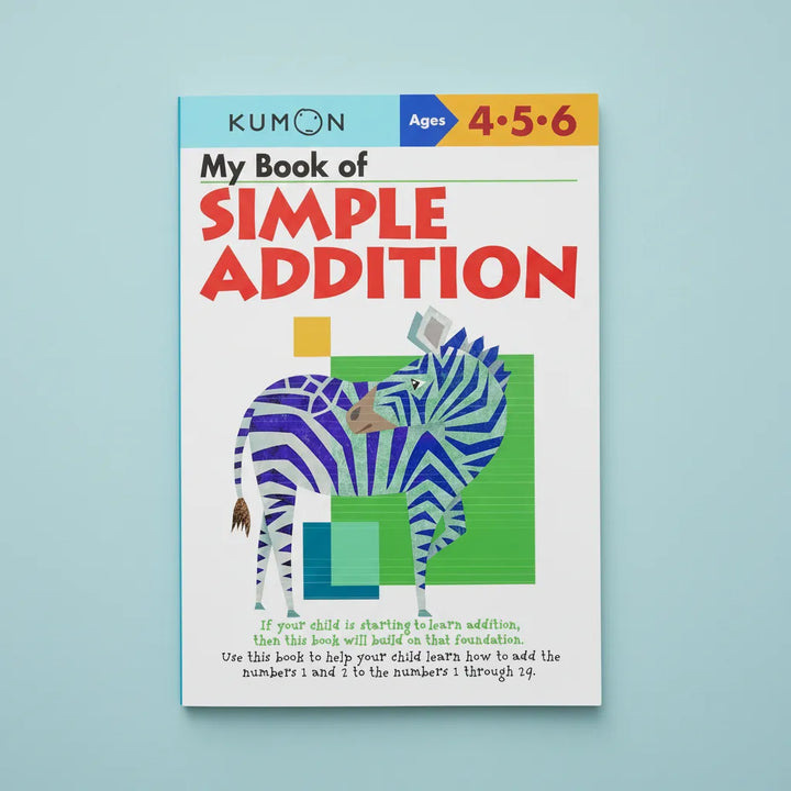 Libro Didáctico kumon  My book of simple addition Para Niños