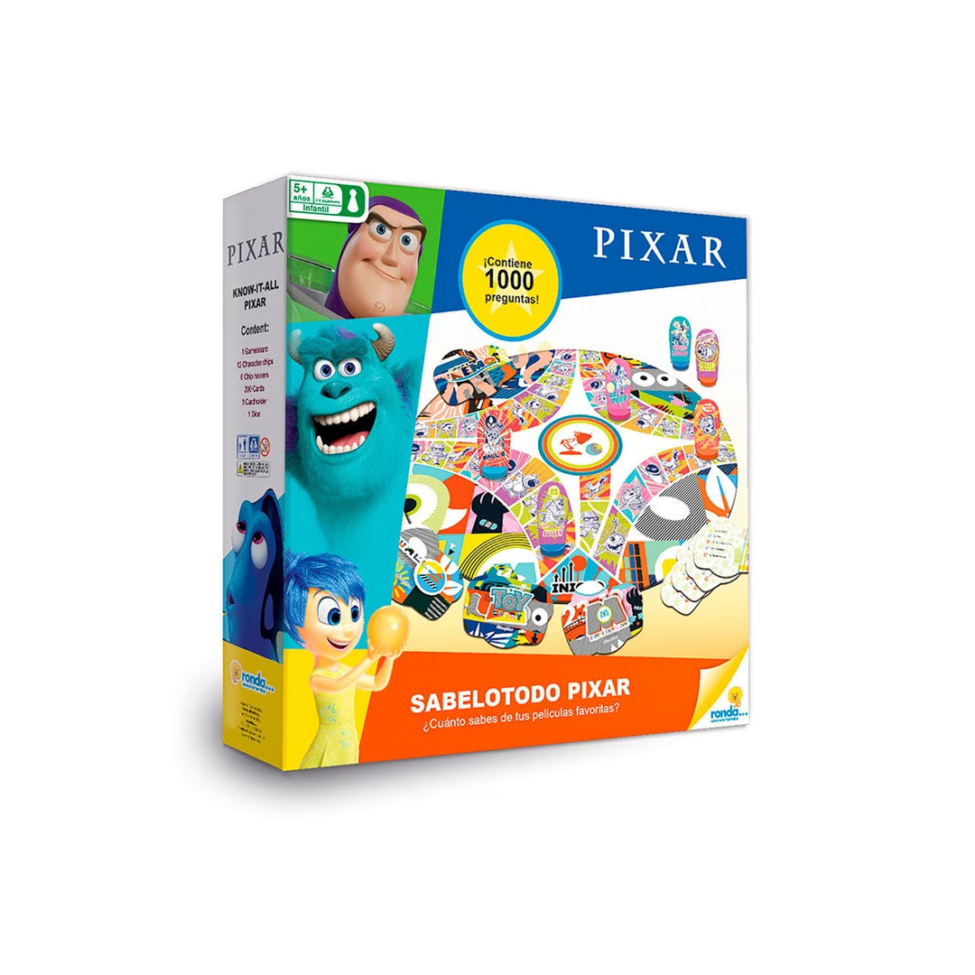 Juego De Mesa Trivia Sabelotodo Edición Pixar Para Niños