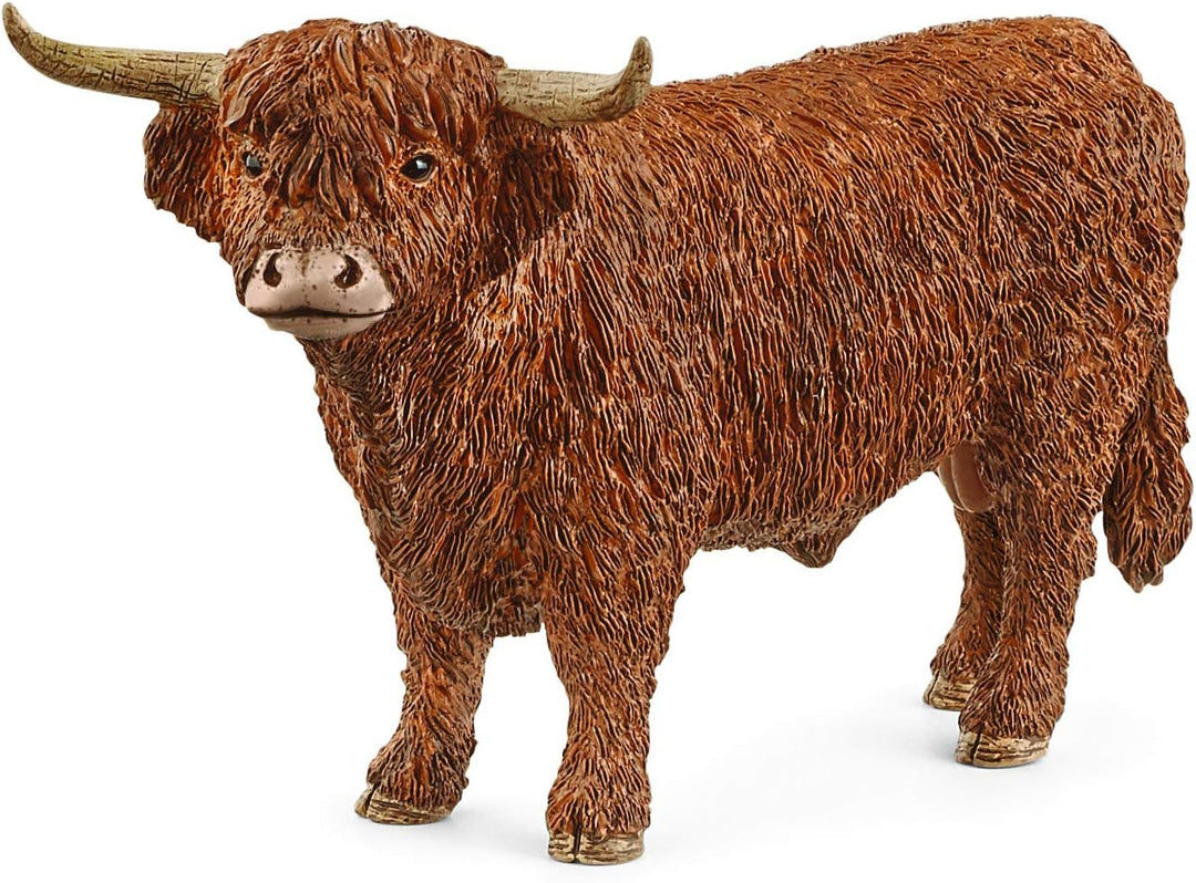 Figura Toro De Las Tierras Altas Pintada A Mano