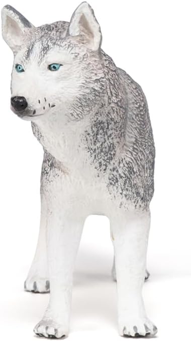 Figura Coleccionable Perro Husky Pintada A Mano papo