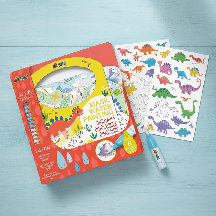 Libro Magico Para Pintar Con Agua Dinosaurios