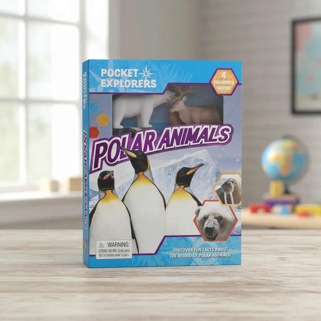 Libro Interactivo 2 En 1 Figuras Animales Polares Niños
