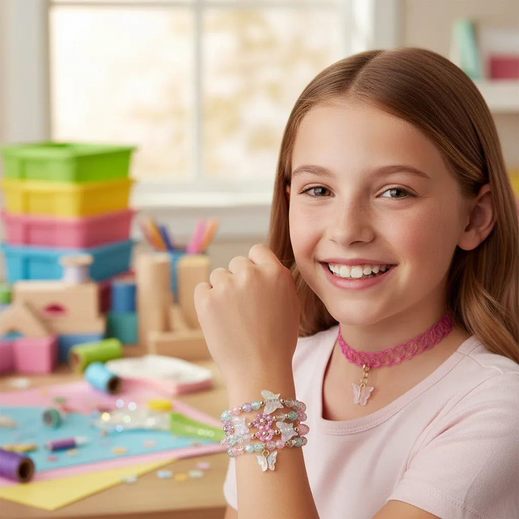 Set De Creación De Pulseras Mariposa Mágicas Para Niñas