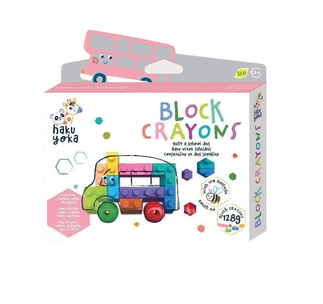 Crayones En Bloques Bus Escolar Para Niños