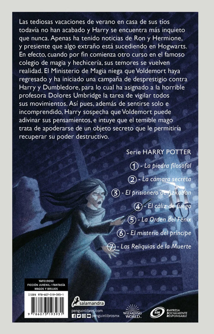 Libro Harry Potter Y La Orden Del Fénix Niños