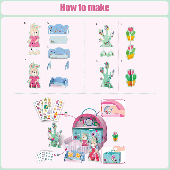 Juego Caja Creativa Manualidades 3d Para Niños