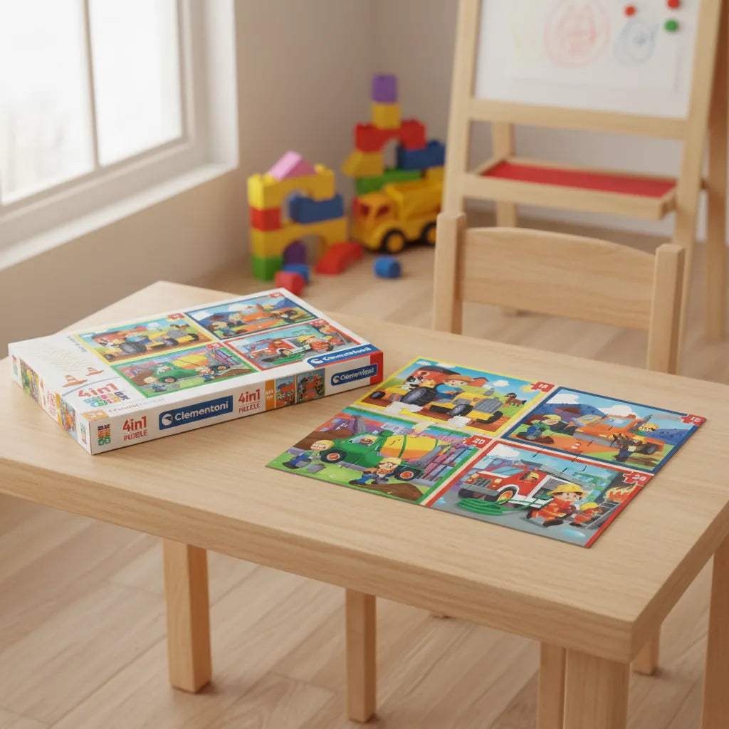 Rompecabezas 4 En 1 Unicornios Clementoni Para Niños