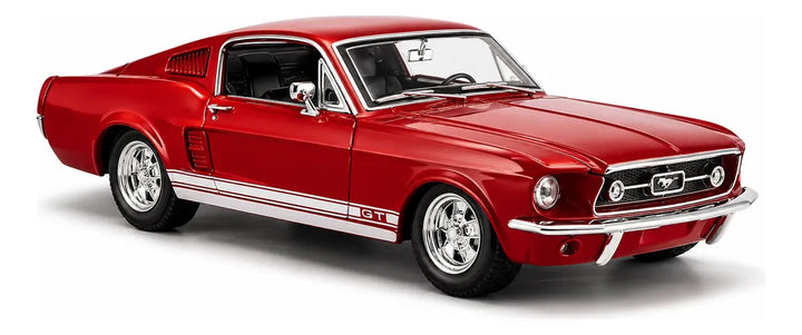 Carro Coleccionable Escala 1:24 Se 1967 Ford Mustang Gt Rojo