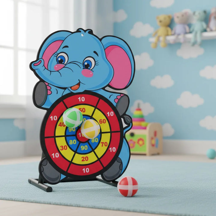 Juego Divertido Elefante Dardos Velcro Para Niños