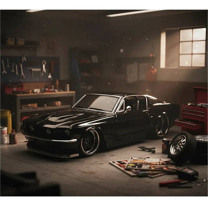Carro Armable Escala 1/24 Ford Maisto Mustang Gt 1967 Negro