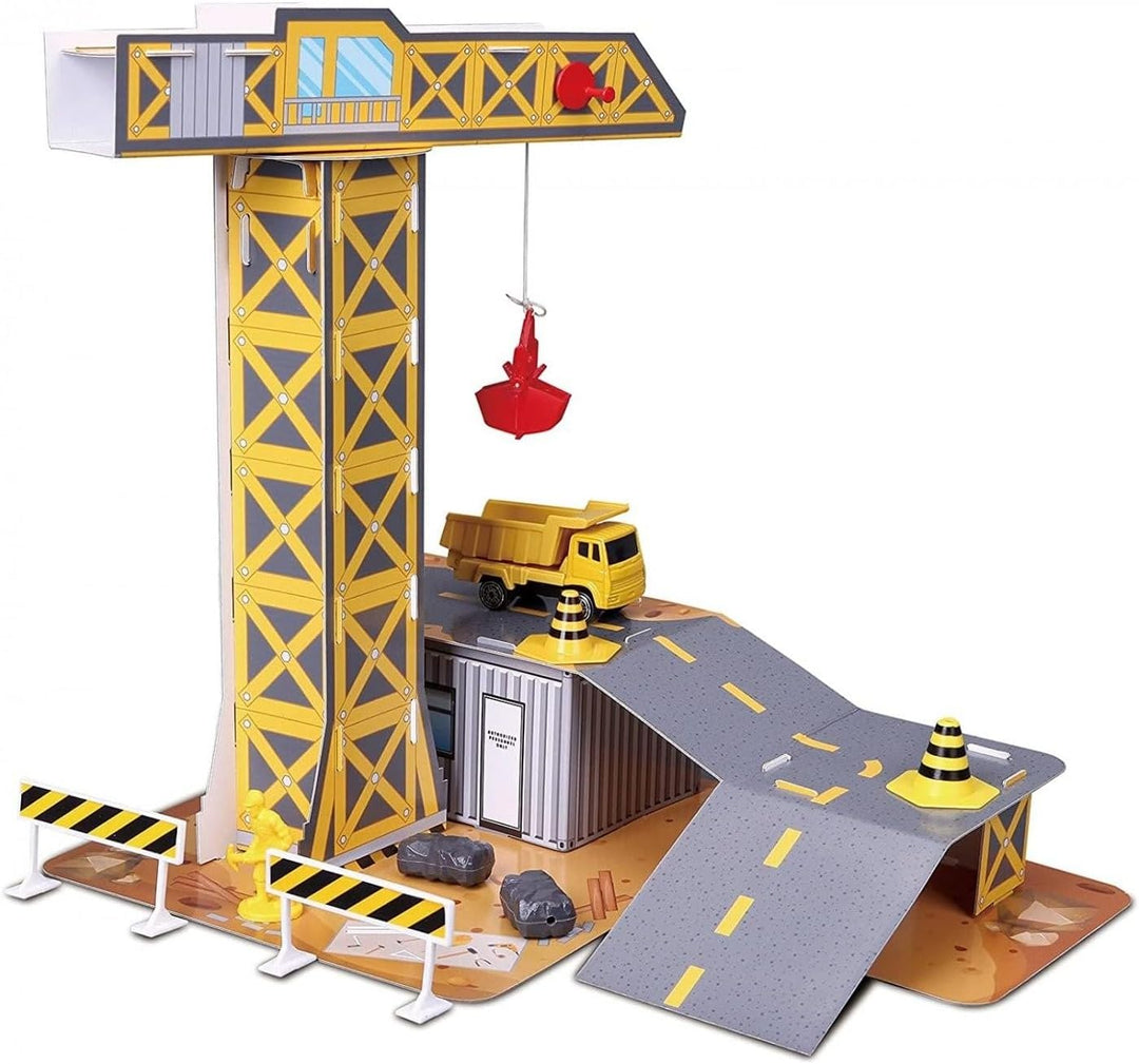Juego Pista Con Grúa Y Camión Para Niños