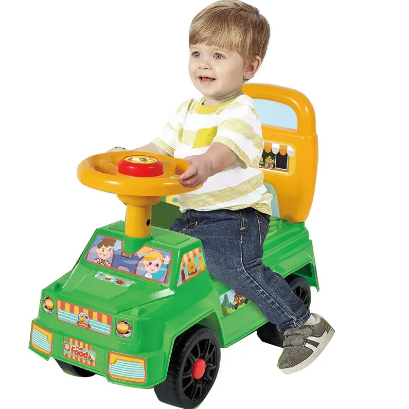 Carros Montable Con Timón Verde Para Niños
