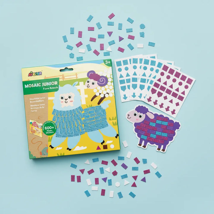 Set De Arte y Manualidades Mosaico Con Stickers Animales