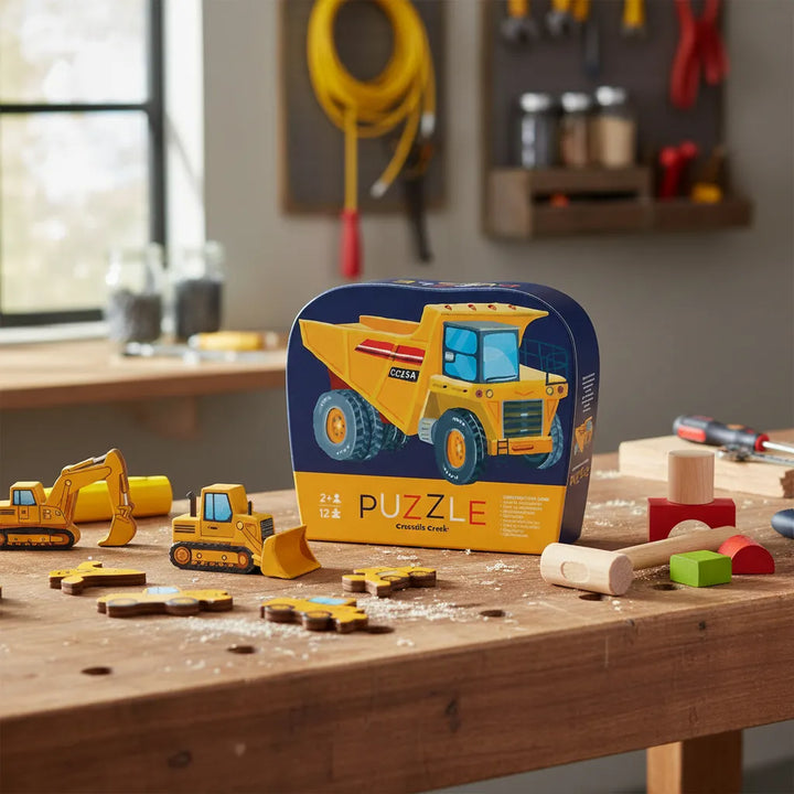 Rompecabezas Zona De Construcción 12 Piezas Para Niños