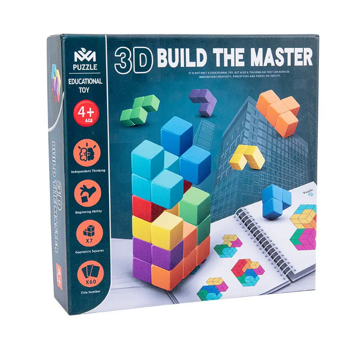 Juego Didáctico Cubo Puzzle Space Madera Para Niños
