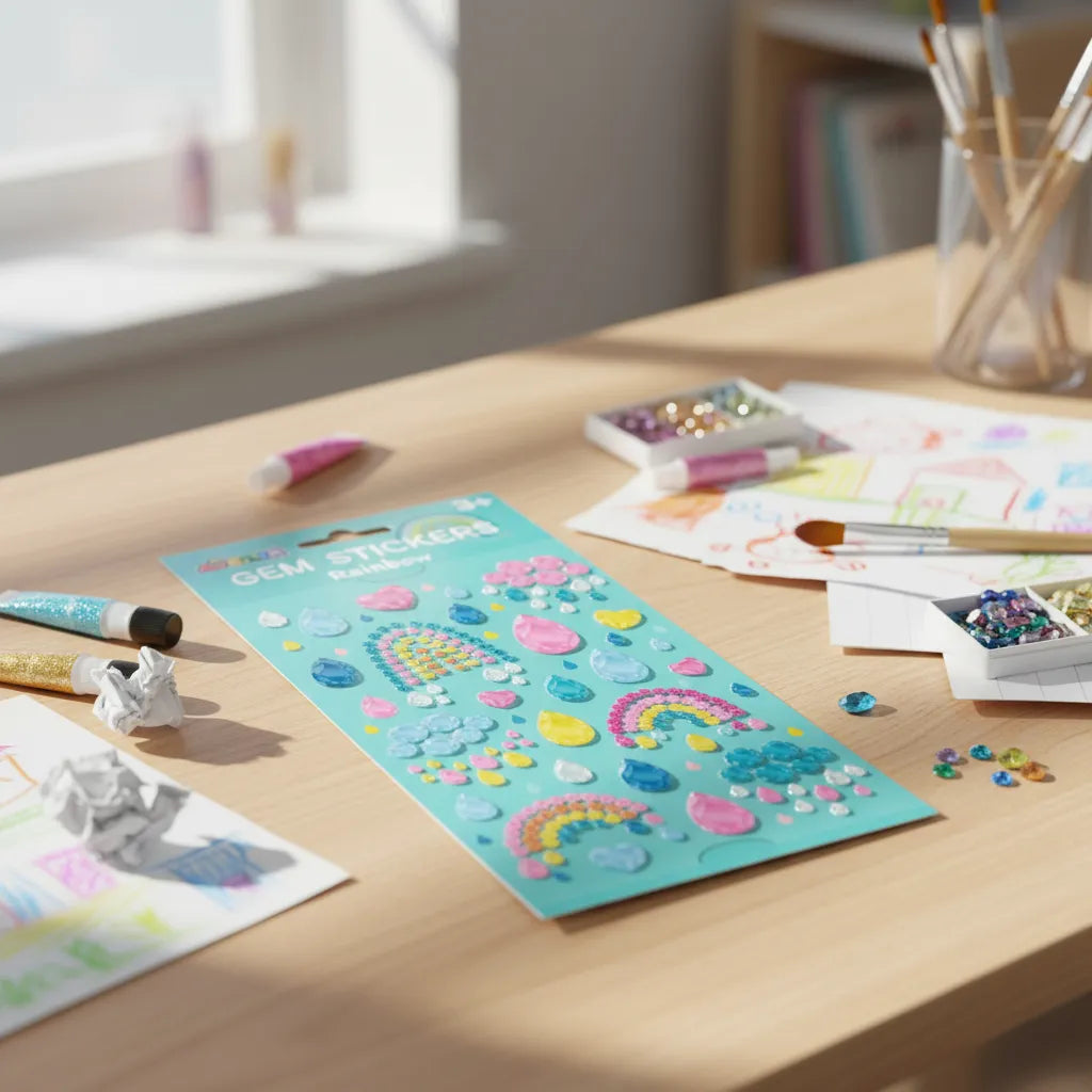 Set De Arte y Manualidades Gemas Para Decorar Arcoiris