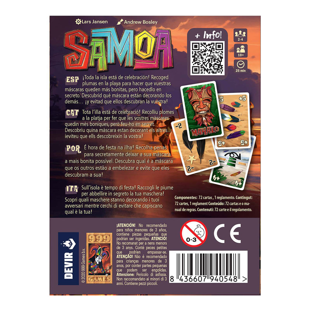 Juego De Mesa Samoa Estrategia  Adultos Niños