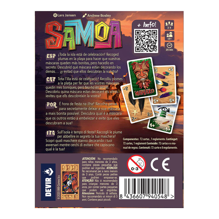 Juego De Mesa Samoa Estrategia  Adultos Niños