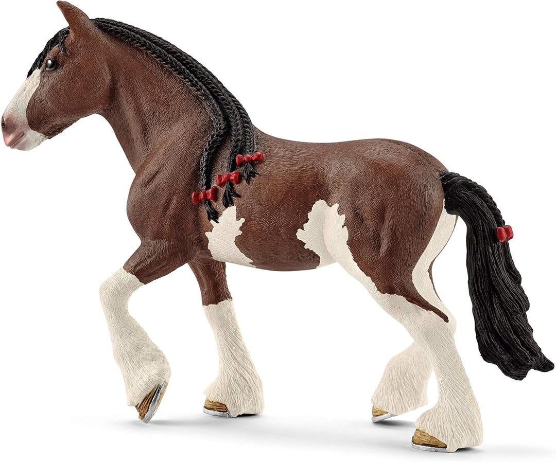 Figura Yegua Clydesdale Pinto Pintada A Mano