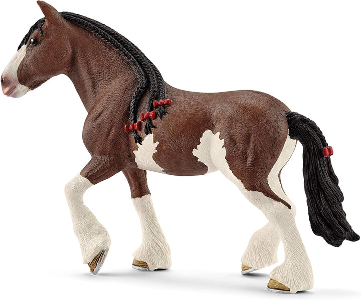 Figura Yegua Clydesdale Pinto Pintada A Mano